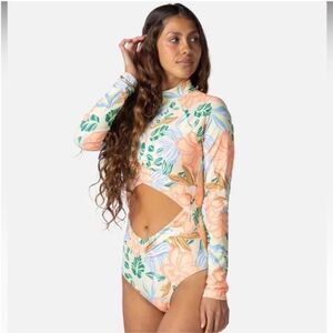 Rip Curl Follow the Sun Long Sleeve Surfsuit light orange Size Small